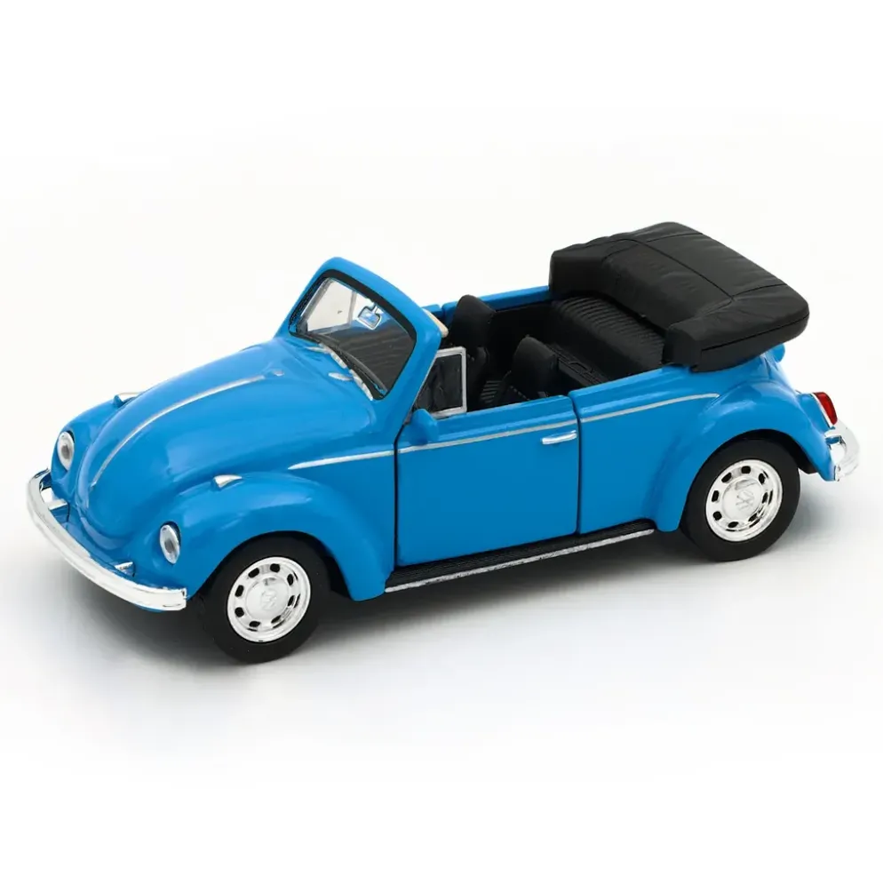 Volkswagen Beetle Convertible - Blå - Welly - 11 cm