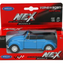 Volkswagen Beetle Convertible - Blå - Welly - 11 cm