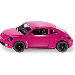 Volkswagen Beetle - Rosa - Klistermärken blommor - 7,5 cm
