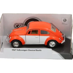 1967 Volkswagen Classical Beetle - Orange och Vit - Kinsmart
