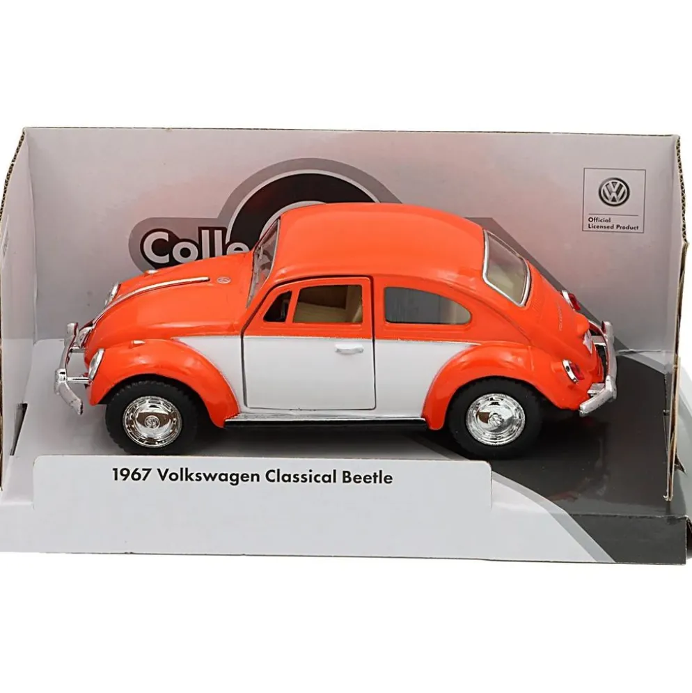1967 Volkswagen Classical Beetle - Orange och Vit - Kinsmart