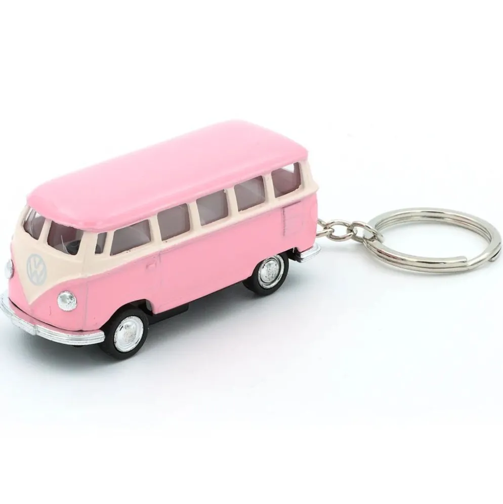 1962 Volkswagen Classical Bus - Nyckelring - Kinsmart - 1:64 - Pastellrosa