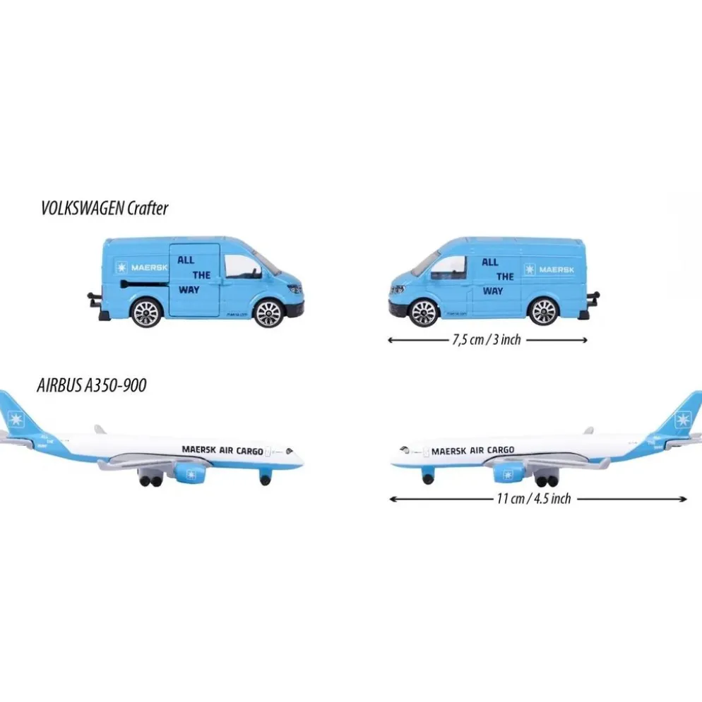 Volkswagen Crafter + MAERSK Air Cargo - Logistic - Majorette