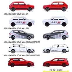 Volkswagen Golf GTI Giftpack med fem leksaksbilar - Majorette
