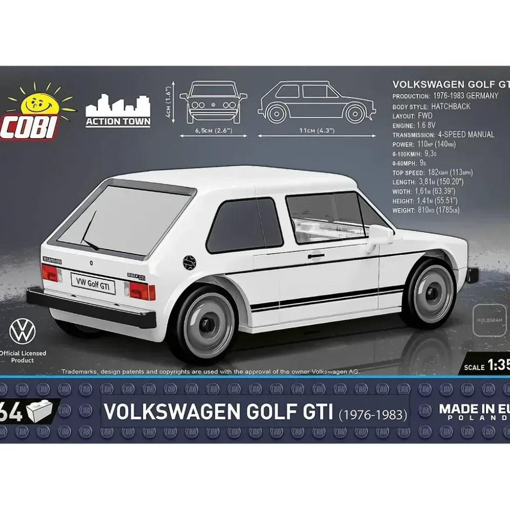 Volkswagen Golf GTI - Vit - Byggsats - 24614 - COBI - 1:35