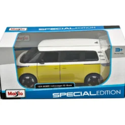 Volkswagen ID. Buzz - 2023 - Gul och Vit - Maisto - 1:24