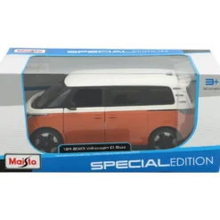 Volkswagen ID. Buzz - 2023 - Orange och Vit - Maisto - 1:24