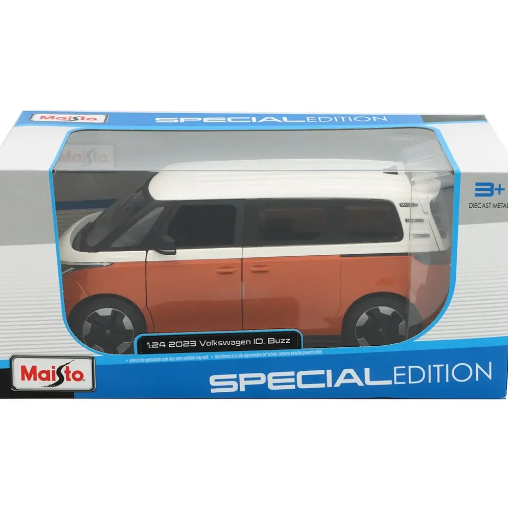 Volkswagen ID. Buzz - 2023 - Orange och Vit - Maisto - 1:24