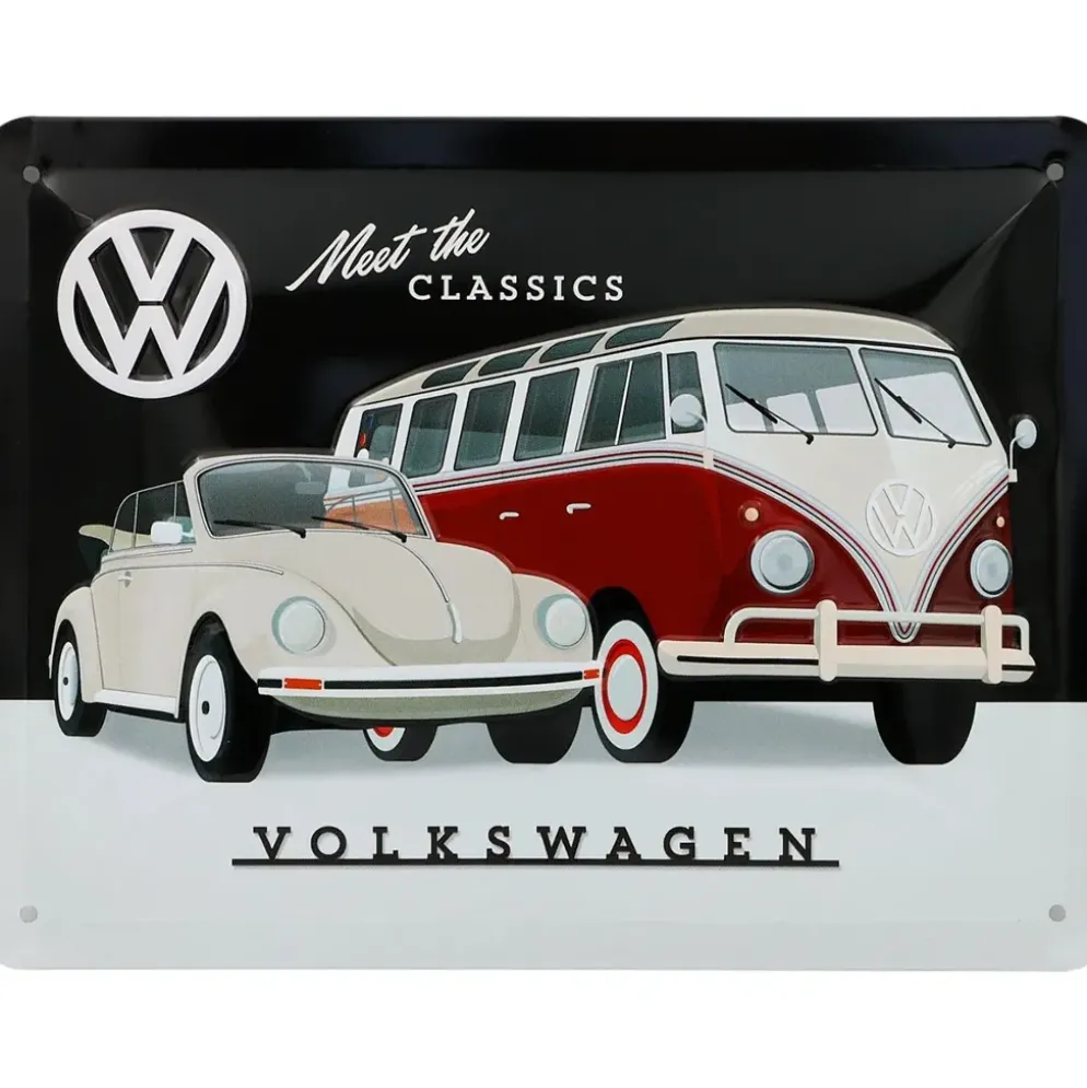Volkswagen - Meet the Classics - Plåtskylt - 20x15 cm