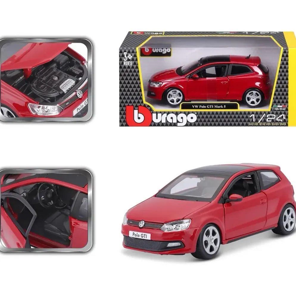 Volkswagen Polo GTI Mark 5 - Röd - Bburago - 1:24
