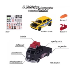 Volkswagen T1 + Golf - Volkswagen The Originals - Majorette