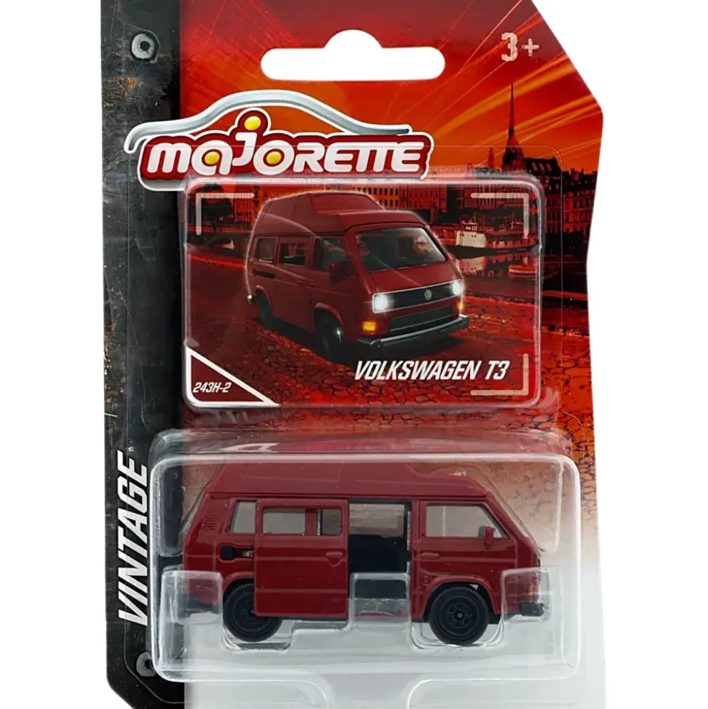 Volkswagen T3 - Röd - Vintage - Majorette - 7 cm