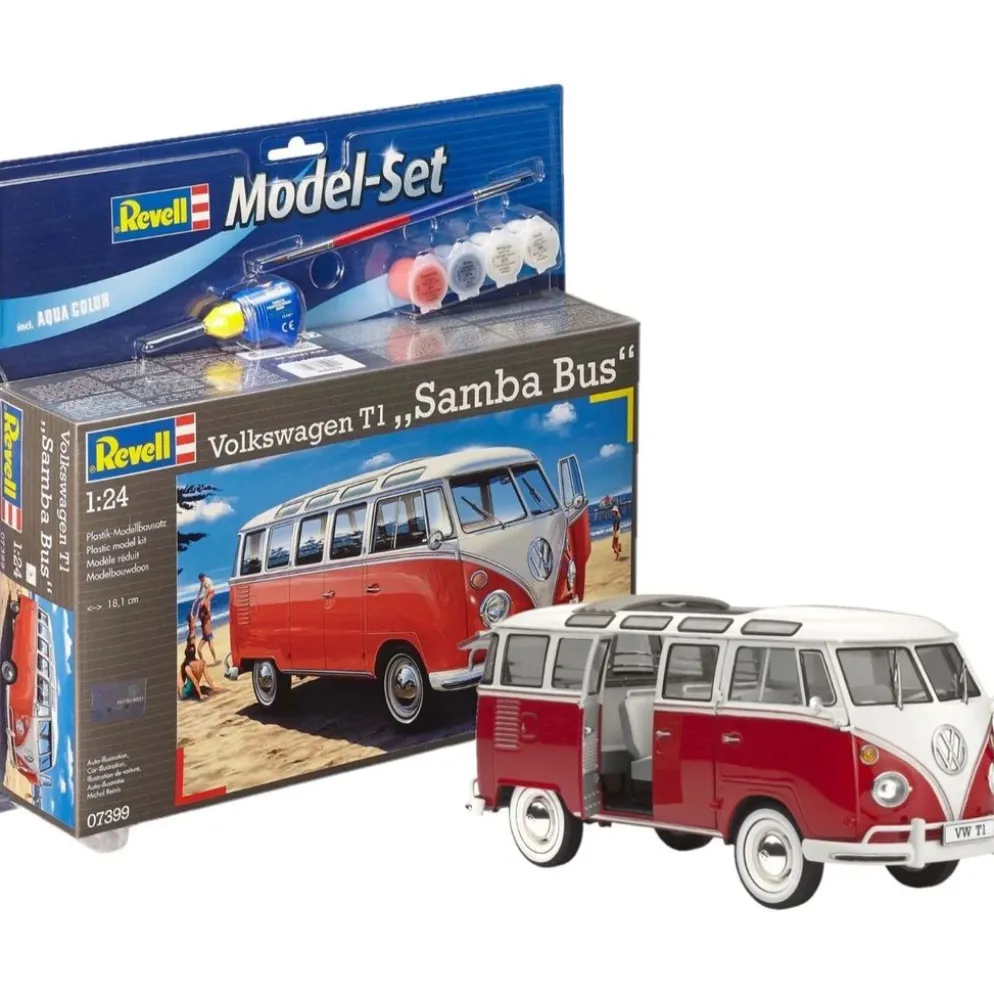 Volkswagen T1 "Samba Bus" - 7399 - Inkl färg - Revell - 1:24