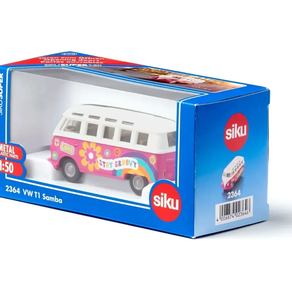 Volkswagen T1 Samba - Rosa - Siku - 9 cm