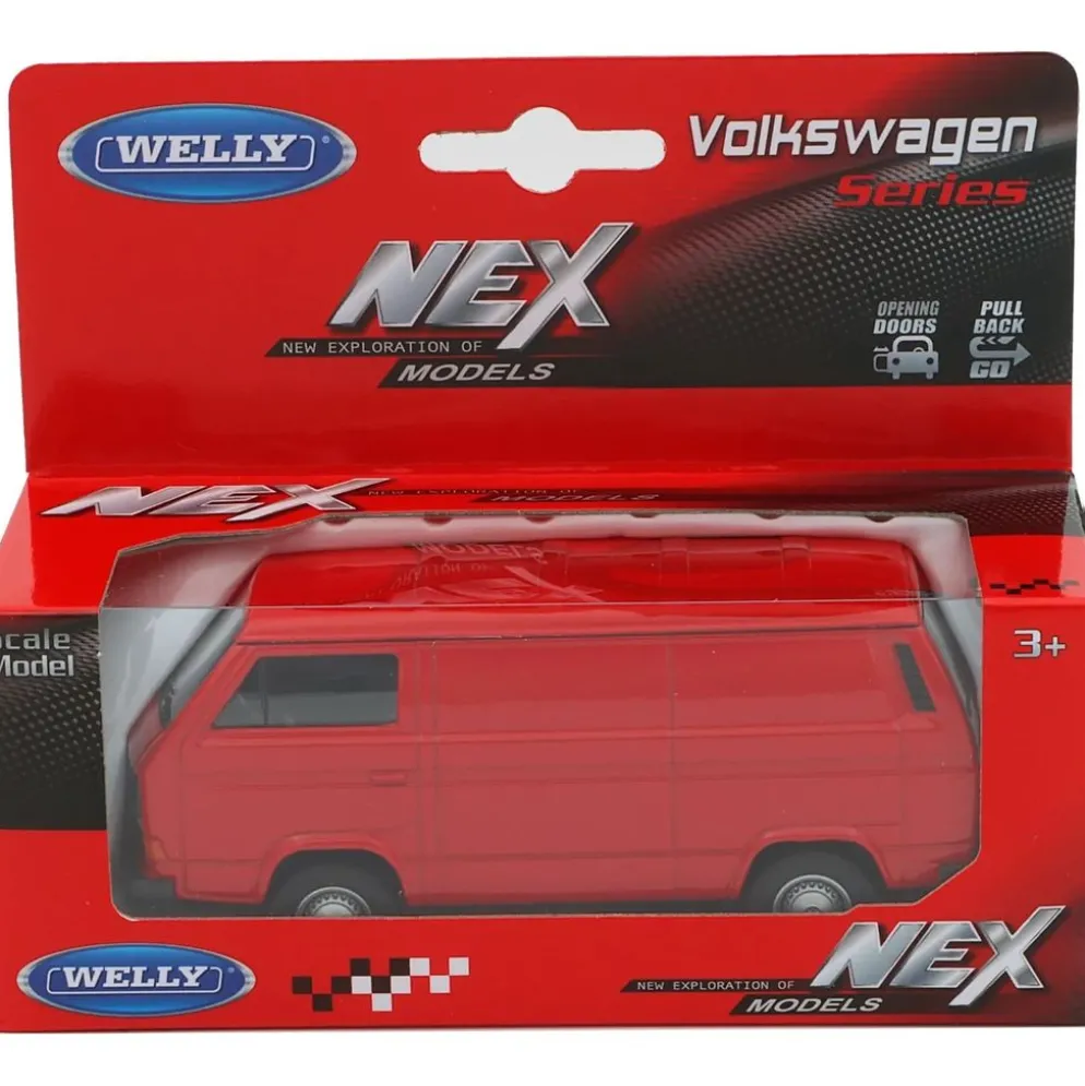 Volkswagen T3 VAN - Röd - Welly - 11 cm
