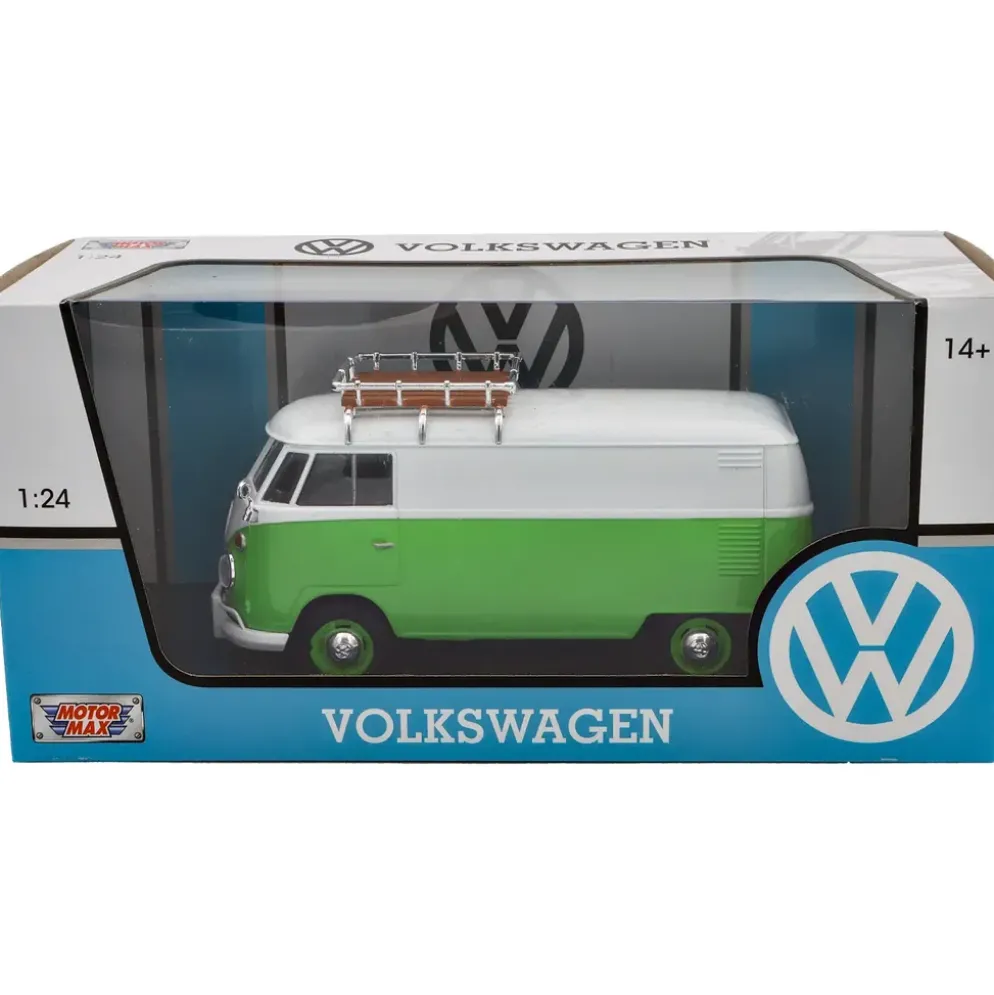 Volkswagen Type 2 (T1) - Grön och Vit - Motormax - 1:24