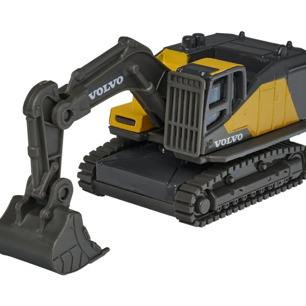 Volvo arbetsfordon - Grävmaskin, dumper, containerbil - Majorette Construction