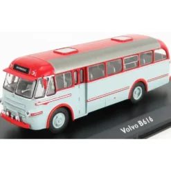 Volvo B616 Buss - 1953 - Röd och ljusblå - Atlas - 1:72