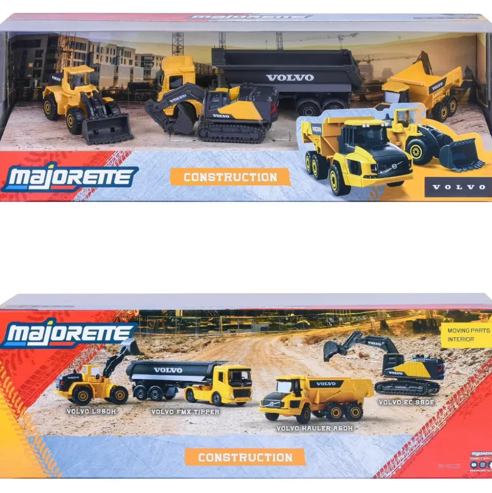 Volvo Construction - 4-pack med leksaksbilar - Majorette