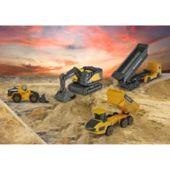 Volvo Construction - 4-pack med leksaksbilar - Majorette