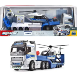 Volvo FH-16 med trailer + Airbus H135 Helikopter - Majorette