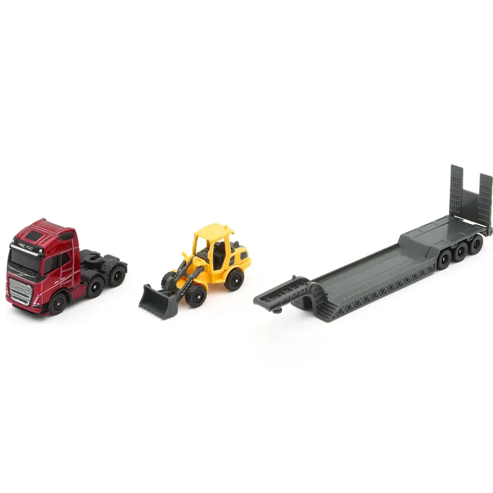 Volvo FH16 med trailer och Volvo L25H - Maisto