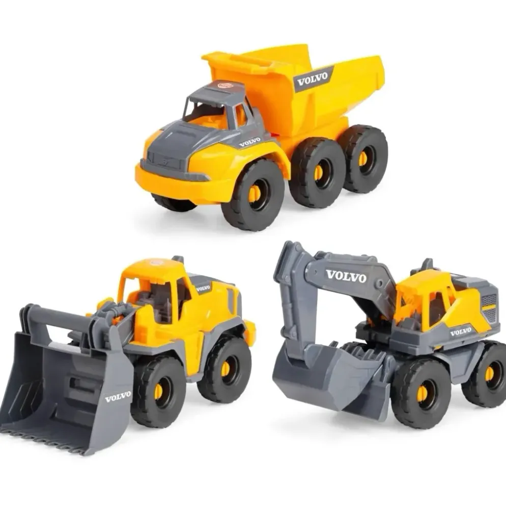 Volvo Grävare Hjullastare Dumper Tough Workers - Dickie Toys