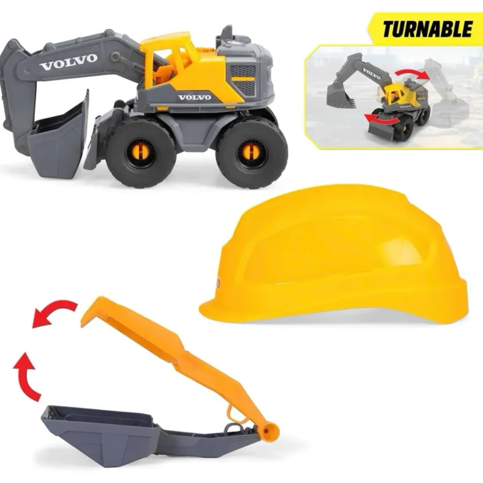 Volvo Grävmaskin + Hjälm - Lekset - Dickie Toys