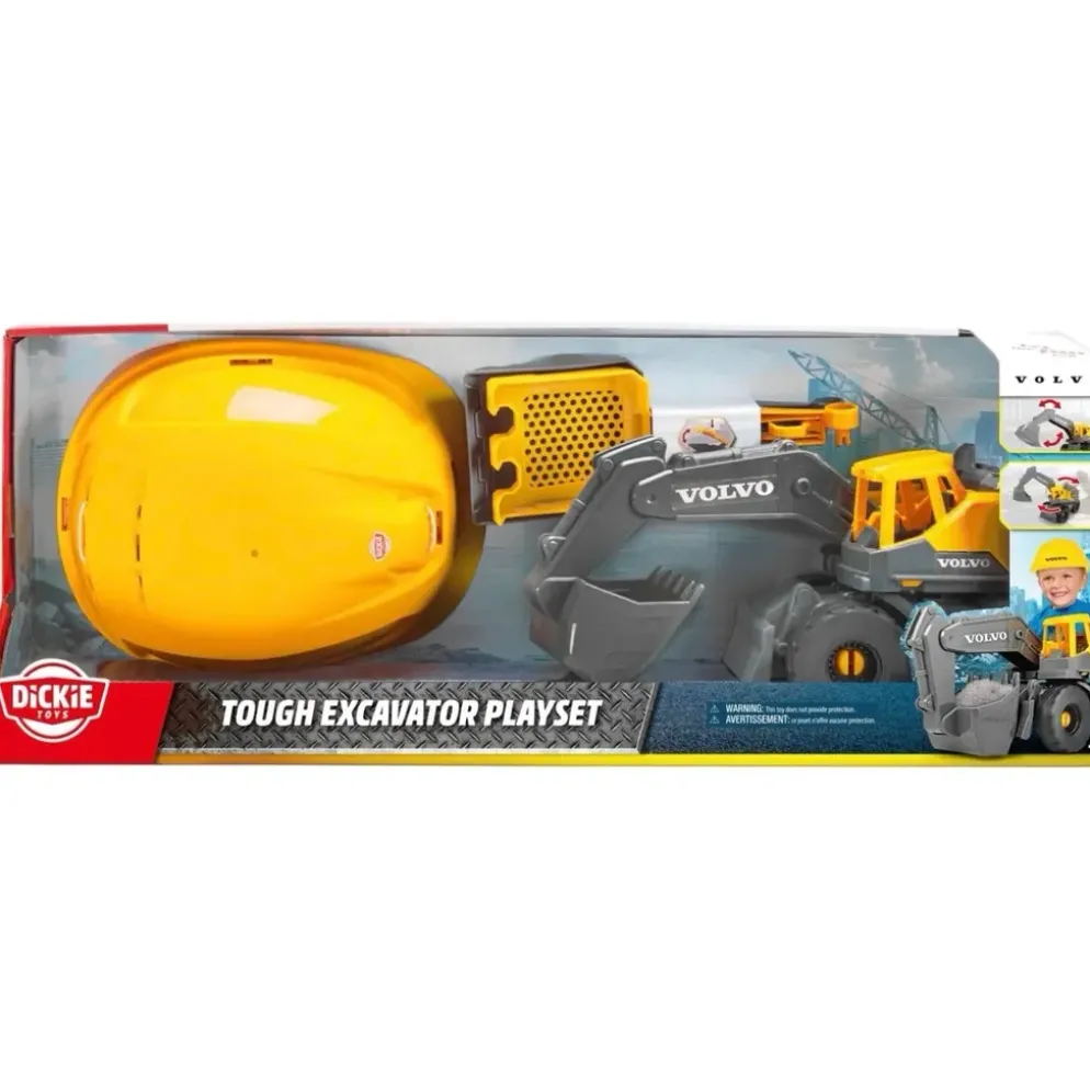 Volvo Grävmaskin + Hjälm - Lekset - Dickie Toys