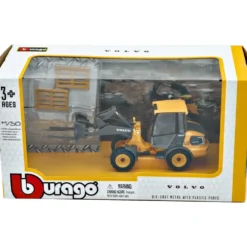Volvo L25 Electric - Kompaktlastare med gaffel - BBurago - 1:50