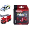 Volvo V90 polisbil + MAN brandbil - 2-pack - SOS - Majorette