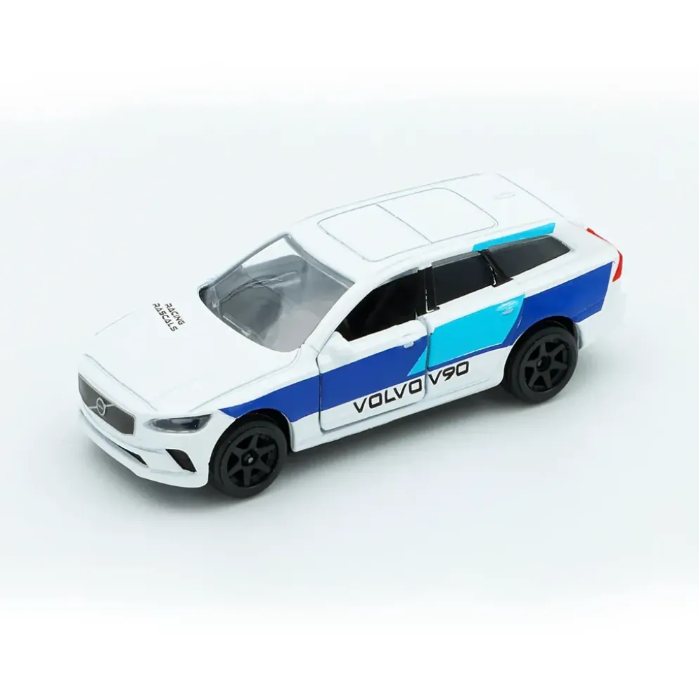 Volvo V90 - Vit / Blå - Norrsken - Majorette - 7 cm