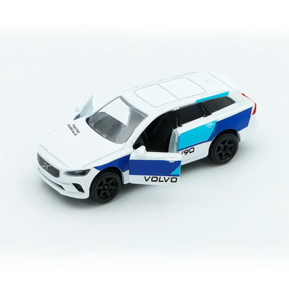 Volvo V90 - Vit / Blå - Norrsken - Majorette - 7 cm