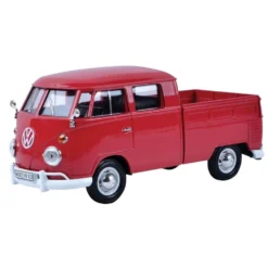 VW Type 2 (T1) Double Cab Pickup - Röd - Motormax - 1:24