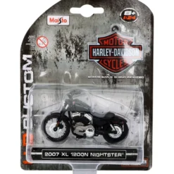 2007 XL 1200N Nightster - Harley - Svart - Maisto - 1:24