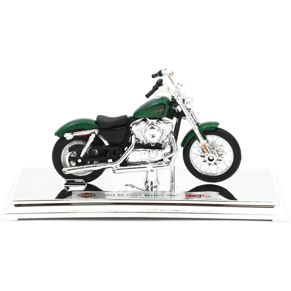 2012 XL 1200V Seventy-Two - Harley - Grön - Maisto - 1:18
